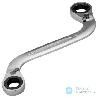 Klucz grzechotkowy oczkowy dwustronny S-kształtny 14-19 mm BAHCO