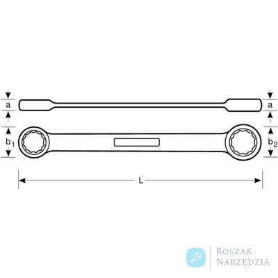 Klucz nasadowy z grzechotką 4 rozmiary 30x32x34x36mm BAHCO