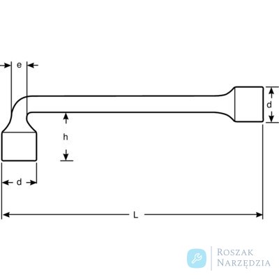 Klucz nasadowy dwustronny, wygięty 30 mm BAHCO