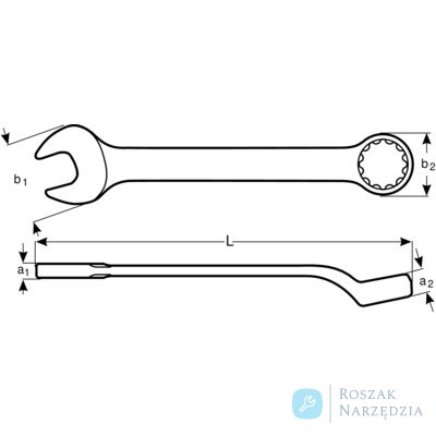 Klucz płasko-oczkowy odsadzony 24 mm SB BAHCO Klucz płasko-oczkowy odsadzony 24 mm SB BAHCO