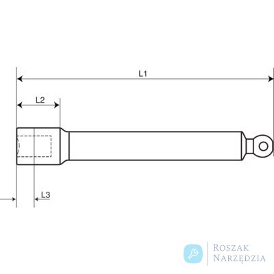 Przedłużka radełkowana 1/4" 32 mm BAHCO