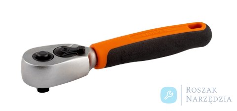 Grzechotka dwukierunkowa 1/4", 60 zębów, kąt odgięcia 6°, długość 120 mm BAHCO