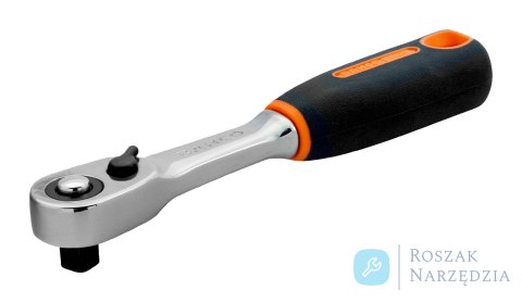 Grzechotka dwukierunkowa 1/4", 72 zęby, 5° kąt, smukła i cienka głowica BAHCO