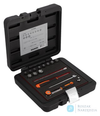 Zestaw narzędzi 1/4", 16 sztuk, metalowa skrzynka BAHCO