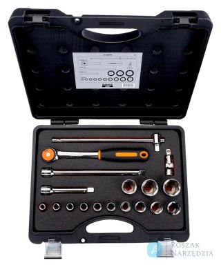 Zestaw nasadek 1/2", 18 elem. BAHCO