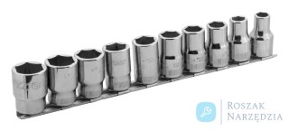 Nasadki 1/2", zestaw 10 szt. Heavy na szynie BAHCO
