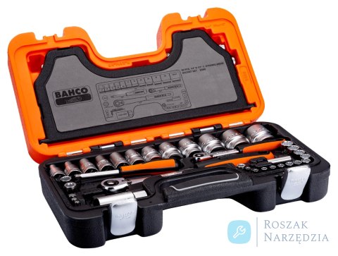 Zestaw nasadek 1/4" i 1/2", 56 elementów BAHCO