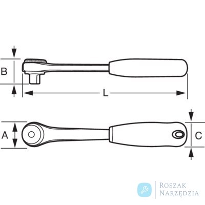 Grzechotka dwukierunkowa 1/4", 72 zęby, SB6950RN BAHCO