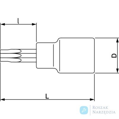 Nasadka trzpieniowa 3/8" do śrub TORX T40 BAHCO