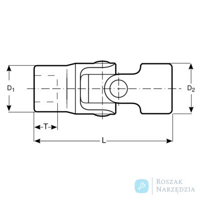 Nasadka 3/8" 12-kątna uchylna 5/8" cienkościenna BAHCO