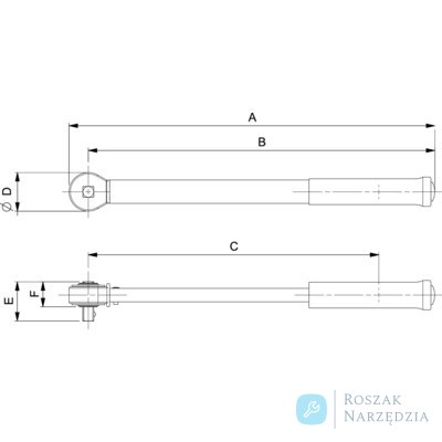Klucz dynamometryczny 1-5 Nm, ze stałą grzechotką 1/4" 7455-5 BAHCO