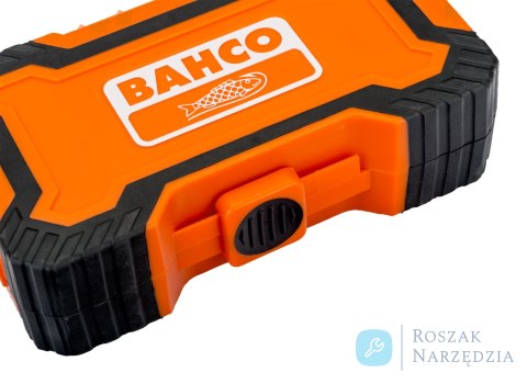 Zestaw bitów 100 elementowy do śrub prostych, imbusowych, Phillips, Pozidriv, Robertson, TORX oraz TORX z otworem BAHCO