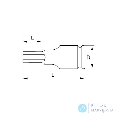 Nasadka udarowa trzpieniowa 1" imbusowa 17 mm BAHCO