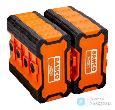 Zestaw bitów przemysłowych 54 szt. sześciokątne, płaskie, Phillips, Pozidriv, Robertson, TORX z otworem, kolorowe TORX BAHCO (8 