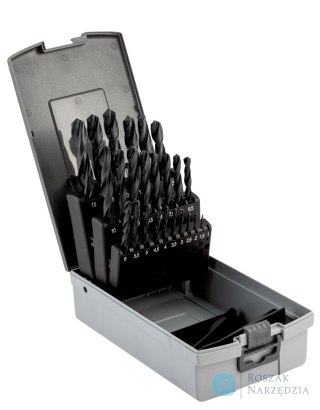 Wiertła zrolowane do metalu HSS - zestaw 25 szt. 1-13mm BAHCO