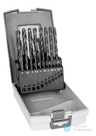 Wiertła HSS-R do metalu 19 szt. w zestawie 1-10 mm co 0,5 mm BAHCO