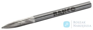 Frezy obrotowe węglikowe igłowe 6 mm x 25 mm Ø6 mm do naprawy opon BAHCO