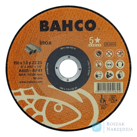 Tarcza do cięcia Inox 125 x 1.0 x 22.23mm BAHCO (25 szt.)