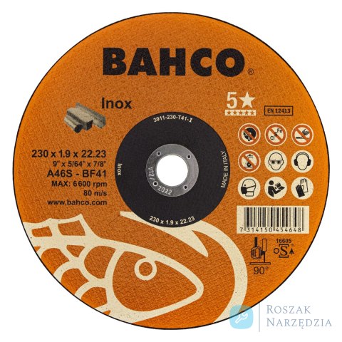 Tarcza do cięcia Inox 125 x 1.0 x 22.23mm BAHCO (25 szt.)