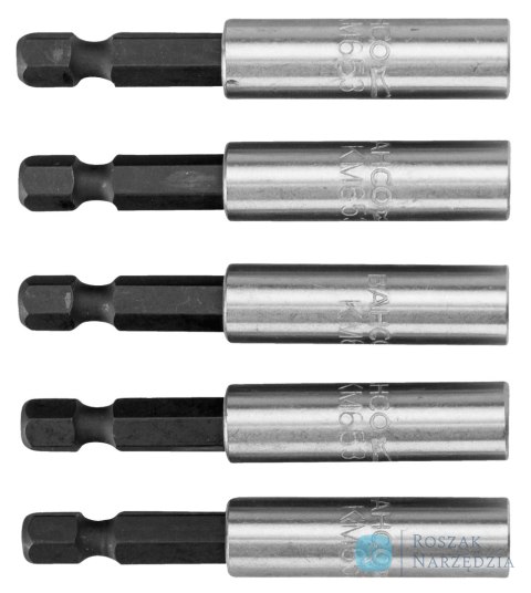 Uchwyt do bitów 1/4" 60 mm z pierścieniem ustalającym w plastykowym uchwycie BAHCO
