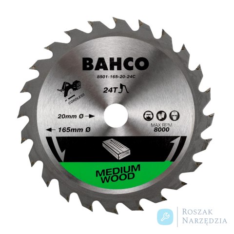 Piła tarczowa 160 mm 20 mm 24Z BAHCO