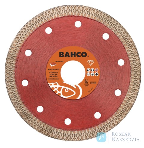 Tarcza diamentowa 125mm x 2mm x 22.23mm 7mm obrzeże do ceramiki BAHCO
