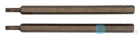 Bit 1/4" do śrub płaskich 0,5x3x100 mm, 2 szt. BAHCO Bit 1/4" do śrub płaskich 0,5x3x100 mm, 2 szt. BAHCO