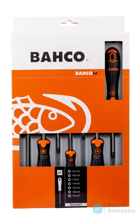 Zestaw wkrętaków 7 szt. Pozidriv/TORX BahcoFit BAHCO