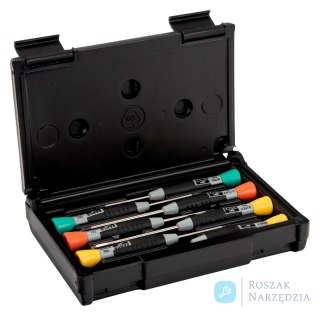 Wkrętaki precyzyjne, zestaw 7 sztuk, TORX®, Phillips, płaskie BAHCO