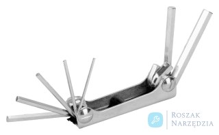 Zestaw 7 kluczy kątowych ocynkowanych metrycznych 2.5, 3, 4, 5, 6, 8, 10 mm w metalowym klipsie BAHCO