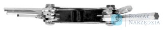 Zestaw 7 kluczy kątowych ocynkowanych metrycznych 2.5, 3, 4, 5, 6, 8, 10 mm w metalowym klipsie BAHCO