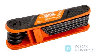 Zestaw kluczy trzpieniowych TORX z rękojeścią 2-komponentową 8 szt. T9, T10, T15, T20, T25, T27, T30, T40 BAHCO