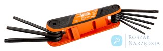 Zestaw kluczy trzpieniowych TORX z rękojeścią 2-komponentową 8 szt. T9, T10, T15, T20, T25, T27, T30, T40 BAHCO