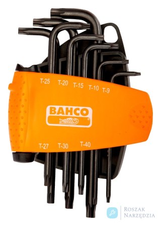 Zestaw kluczy trzpieniowych TORX, wydłużonych 8 szt. T9-T40 BAHCO