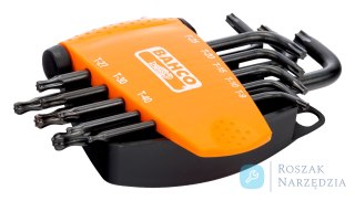 Zestaw kluczy trzpieniowych TORX z kulką, 8 szt., T9 - T40 BAHCO