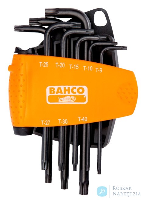 Zestaw kluczy trzpieniowych TORX z otworem T9-T40, 8 szt. BAHCO Zestaw kluczy trzpieniowych TORX z otworem T9-T40, 8 szt. BAHCO