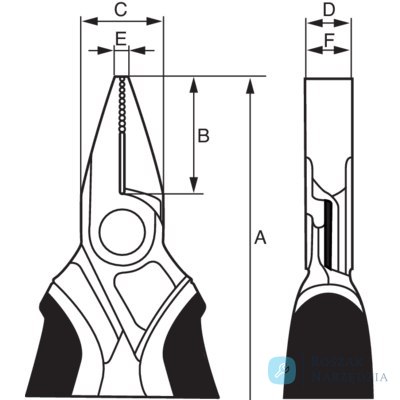 Szczypce ERGO™ płaskie z powrotem sprężynowym 125 mm BAHCO