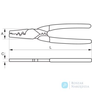 Szczypce do zagniatania końcówek kabli 0.5-16 mm² BAHCO