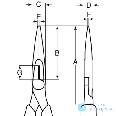 Szczypce półokrągłe 160 mm BAHCO