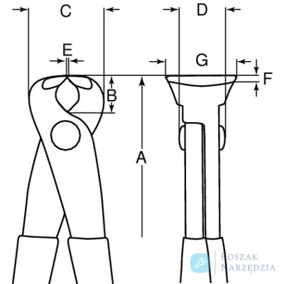 Obcęgi do cięcia drutu 300 mm 2339D-300IP BAHCO