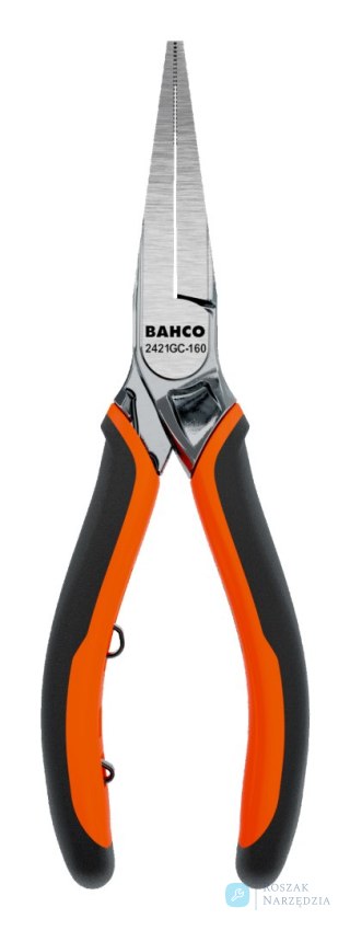 Szczypce ERGO™ długie płaskie z powrotem sprężynowym, chromowane, 160 mm BAHCO