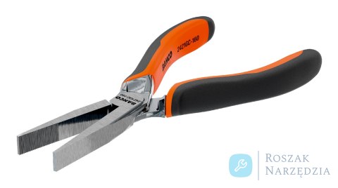Szczypce ERGO™ z płaskimi końcówkami 180 mm dwukomponentowe chromowane BAHCO