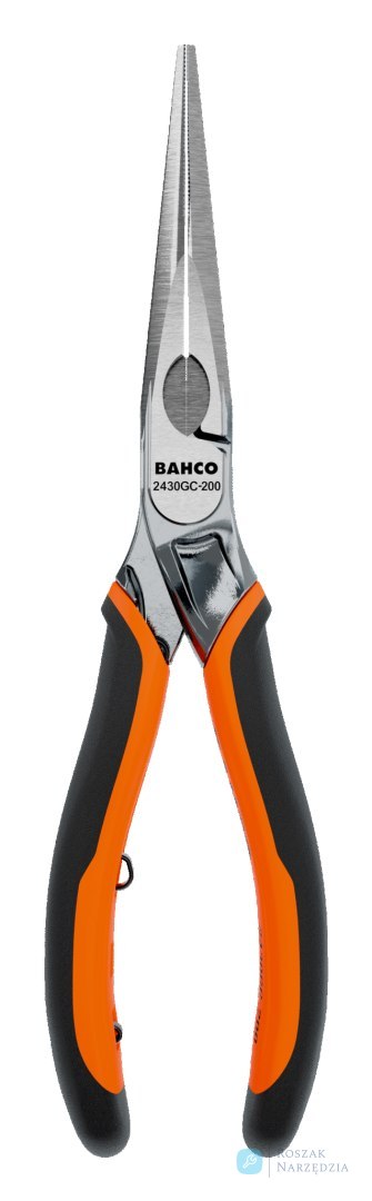 Szczypce ERGO™ długie zwężane z dwukomponentowymi rękojeściami i samo otwierającymi się 200 mm BAHCO