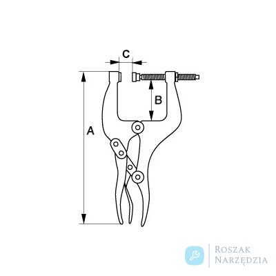 Szczypce spawalnicze 240 mm 150 mm szerokości główki BAHCO