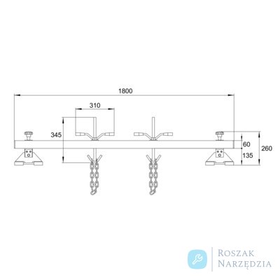 Belka do podwieszania silnika 500 kg BAHCO