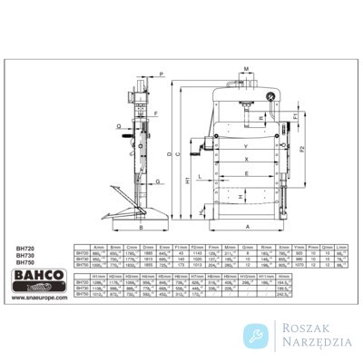 Prasa hydrauliczna 20 TON BAHCO