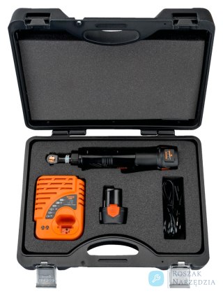 Klucz grzechotkowy z napędem 1/4" 12V + 2 akumulatory + ładowarka BAHCO
