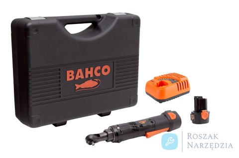 Klucz grzechotkowy z napędem 1/4" 12V + 2 akumulatory + ładowarka BAHCO