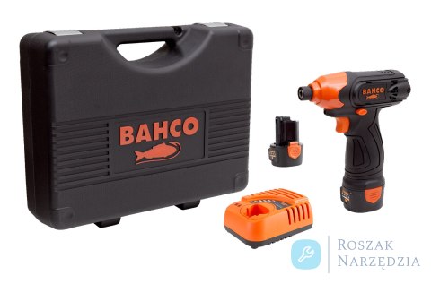 Zestaw wkrętarki udarowej 12V 1/4" compact z bateriami i ładowarką BAHCO