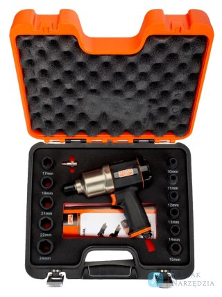 Zestaw narzędziowy 1/2" BP815 z nasadkami udarowymi 10-24 mm i złączem męskim 1/4" BAHCO